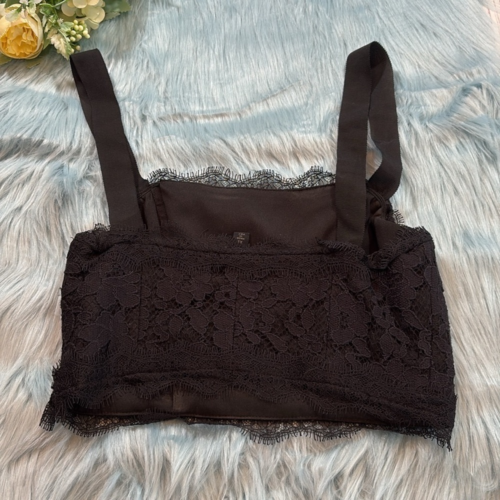 NBD On My Mind Black Lace Crop Top sz XS - Picture 7 of 10